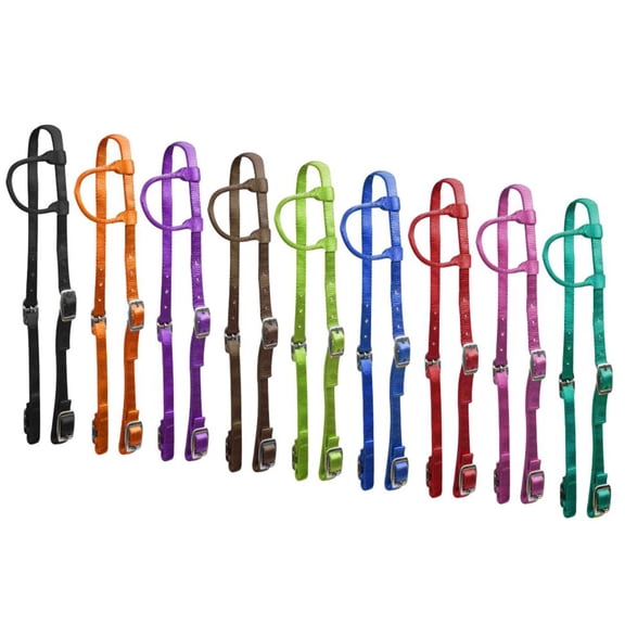 Premium Nylon Single Ear Headstall (Teal)