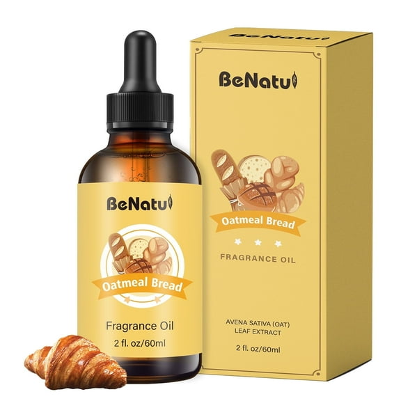Benatu Oat Bread Fragrance Oil - Gourmand Scent Family - 2 fl oz for candles, soaps & home fragrance