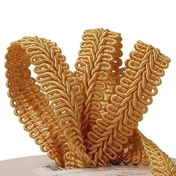 Premium Old Gold Gimp Braid Trim  5/8" x 10 Yards