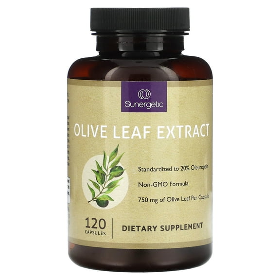 Premium Olive Leaf Extract Capsules - Standardized To 20% Oleuropein - Super Strength Olive Leaf Exact Supplement Helps Support Immune, Skin & Cardiovascular Health - 750mg Per Capsule - 120 Capsules