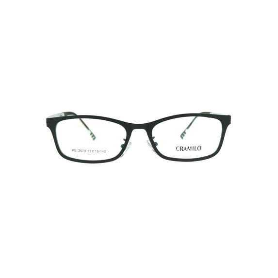 Premium Optical Quality Narrow Rectangular Horn Rim Eyeglasses Frame Matte Black
