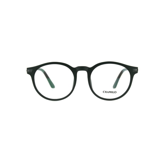 Premium Optical Quality Plastic Round Horn Rim Eyeglasses Frame Matte Black