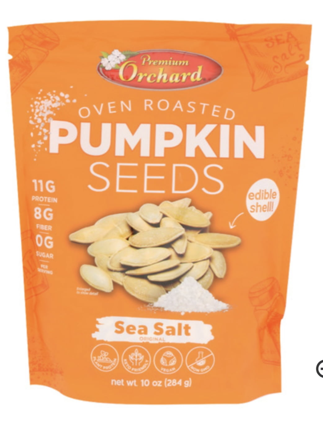 Premium Orchard Pumpkin Seeds Oven Roasted Sea Salt 10 oz (284 g ...