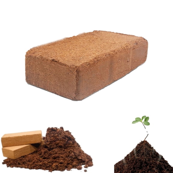 Premium Organic Coconut Coir Bricks for Plants, Compressed Coconut Fiber Bricks for Gardening, Indoor & Outdoor Potting Mix Soil Amendment