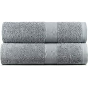 BYLORA Premium Cotton Hand Towels Plush Touch Quick Dry Hand And Kitchen Eco Friendly Towel 100% Cotton Loop Terry, Silver Gray, Set of 6