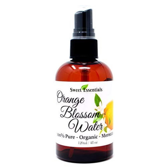 Premium Organic Moroccan Orange Blossom (Neroli) Water | 4oz Spray Imported From Morocco | Food Grade | Packed With Natural Antioxidants. Perfect for Hydrating & Rejuvenating Your Face & Neck