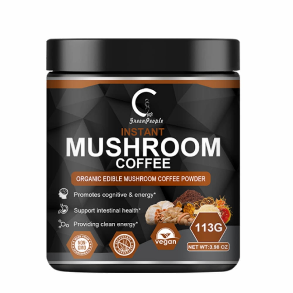 Premium Organic Mushroom Coffee with 7 Superfood Mushrooms Water Processed Instant Coffee Mix