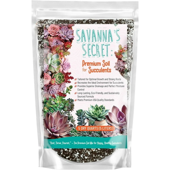Premium Organic Succulent Potting Mix – Well-Draining Indoor Plant Soil – Safe, Eco-Friendly, UV-Treated – Perfect for Succulents, Aloe, and Cacti – Handcrafted in The (1 Quart)