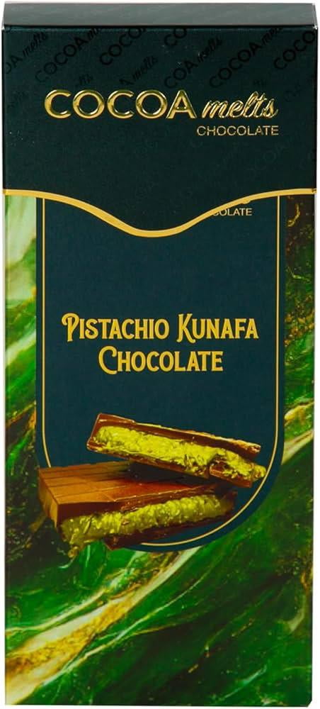 Premium Original COCOA MELT Pistachio Kunafa Dubai Chocolate (100gm)