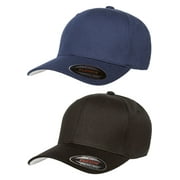 Premium Original Flexfit V-Flexfit Cotton Twill Fitted Hat 5001 - 2-Pack - VALUE PACK (Multiple Colors)