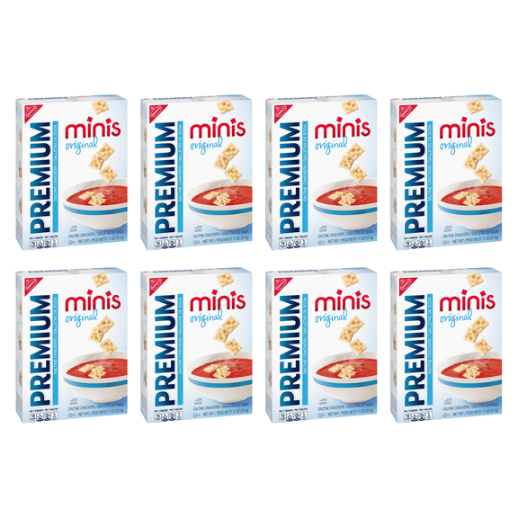 Premium Original Mini Saltine Crackers, 11 oz (Pack of 8)