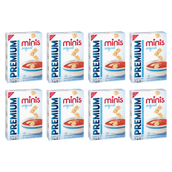 Premium Original Mini Saltine Crackers, 11 oz (Pack of 8)