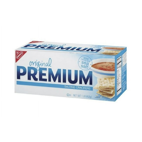 Premium Original Saltine Crackers, 16 Oz, w/JS REDHOK DEALZ Sticker