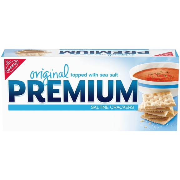 Premium Original Saltine Crackers, Lunch Snacks, 8 oz