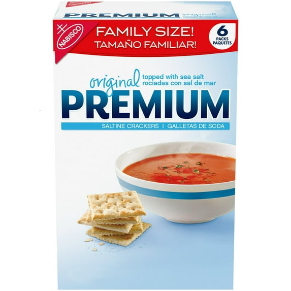 Premium Original Saltine Crackers, Family Size, 24 oz (Pack of 4)