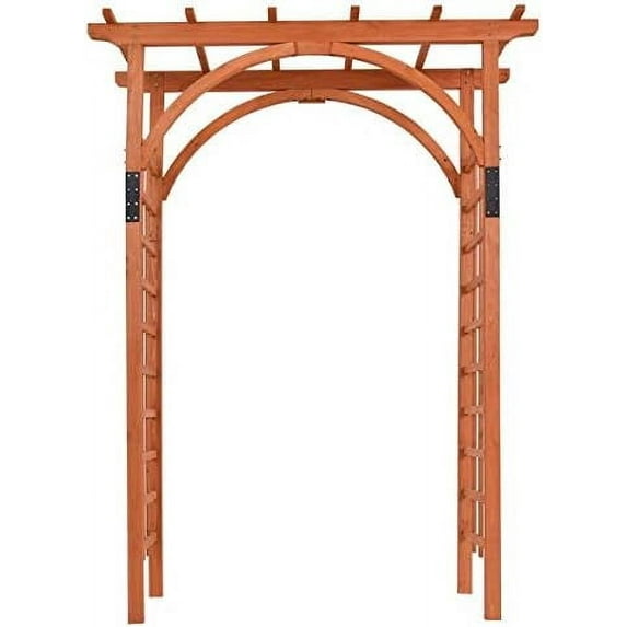 Premium Outdoor Wooden Cedar Arch Pergola Trellis Wood Garden Yard Lattice$$Garden & Patio