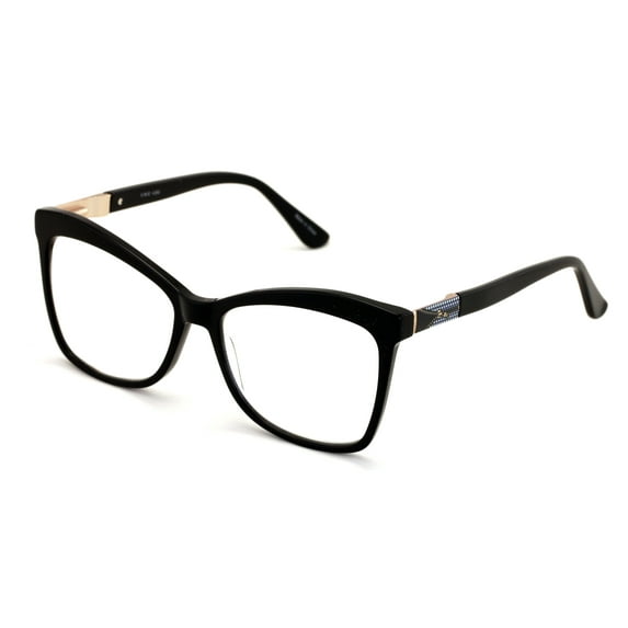 Premium Oversized Women Cateye Reading Glasses - Large Field Clear Lens Reader - Cat Eye +1.25