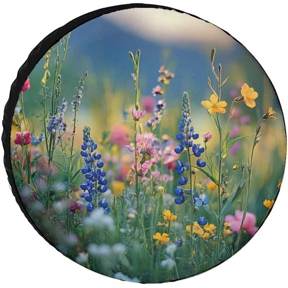 Premium Oxford Cloth Tire Cover - Nature Landscape Universal Fit Spare Wheel Protector for SUV, Truck, RV - Weather-Resistant, Dustproof, and UV Protection - Easy Installation - Ideal for Outdoor Use