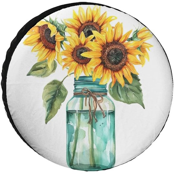 Premium Oxford Cloth Tire Cover - Petal Universal Fit Spare Wheel Protector for SUV, Truck, RV - Weather-Resistant, Dustproof, and UV Protection - Easy Installation - Ideal for Outdoor Use