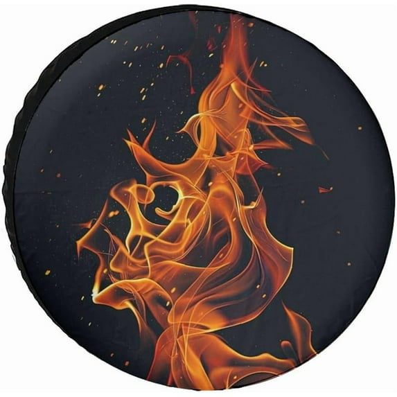Premium Oxford Cloth Tire Cover - Raging Fire Universal Fit Spare Wheel Protector for SUV, Truck, RV - Weather-Resistant, Dustproof, and UV Protection - Easy Installation - Ideal for Outdoor Use