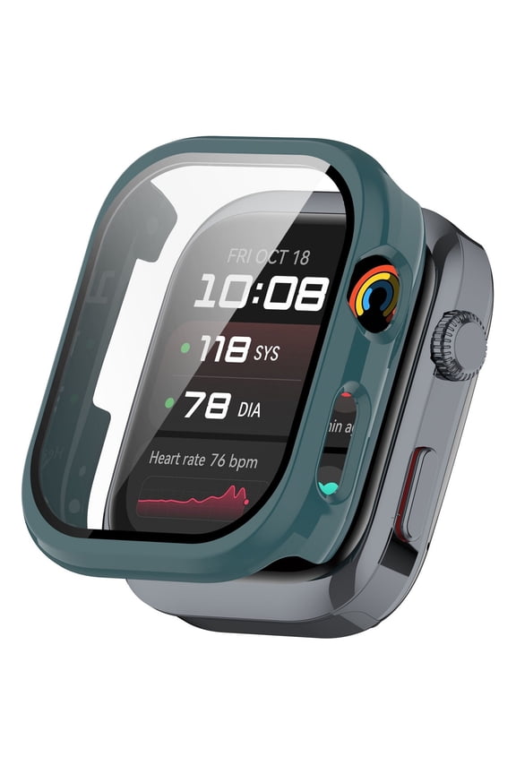 Premium PC Tempered Glass Case With Reinforced Stress Point Design | With Sport Modes Support For For Most Smart Watch Bands | Great For Competitive Sports Gray