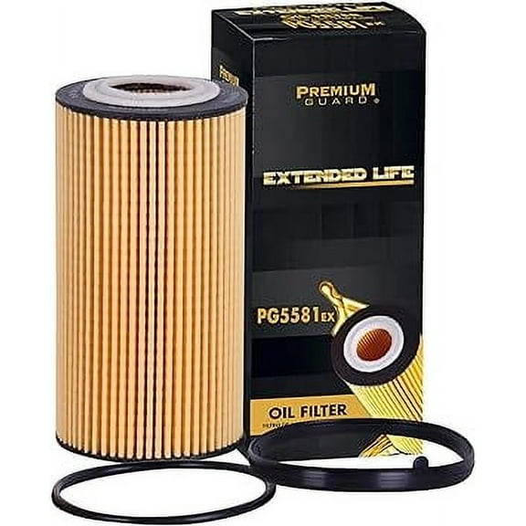 Premium Guard Extended Life Oil Filter up to 10k Miles PG5581EX | Fits 2017-2024 Audi RS3, RS Q3, 2005-2018 Volkswagen Jetta, 2006-2019 Beetle, 2012-2018 Passat, 2005-2010 Bora