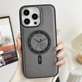 thumbnail image 1 of Premium PU Leather Back Case Clock Pattern Magsafe for iPhone 12, Lightweight with Anti-falling Feature & Thin Design - Ensuring Wireless Charging Compatibility for iPhone 12, Gray, 1 of 10