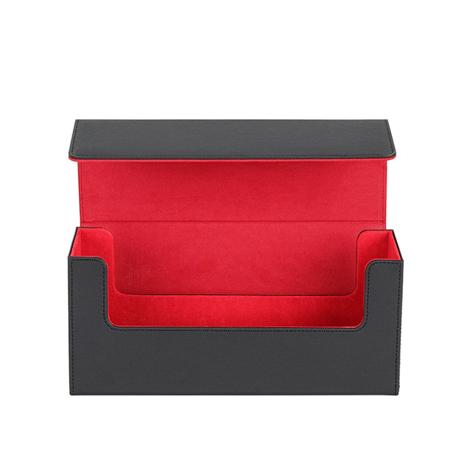 Premium PU Leather Card Deck Box, 8 Magnet Secure Storage Case with Soft Lining, Holds Sleeved and Unsleeved Cards, for Board Games and Collectors, 1 Count