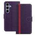 thumbnail image 1 of Premium PU Leather Case Compatible for Samsung Galaxy S25, PU Leather Wallet Flip Folio Case with Kickstand Card Slots Magnetic Closure for Samsung Galaxy S25 Cover, Purple, 1 of 9
