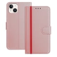 thumbnail image 1 of Premium PU Leather Case Compatible for iPhone 15, PU Leather Wallet Flip Folio Case with Kickstand Card Slots Magnetic Closure for iPhone 15 Full Body Protective Cover, Rosegold, 1 of 9