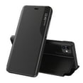 thumbnail image 1 of Premium PU Leather Case for iPhone 14 Pro Max with Kickstand Bracket Magnetic Closure Phone Cover, Rugged PC Bumper Shockproof Drop Resistant Flip Folio Case for iPhone 14 Pro Max,Black, 1 of 7