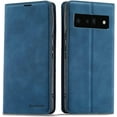 thumbnail image 1 of Premium PU Leather Flip Folio Case for Google Pixel 6 Pro, Protective Case with Kickstand Card Slot Magnetic Closure Shockproof Full Protection Wallet Cover for Google Pixel 6 Pro - Blue, 1 of 7