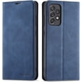 thumbnail image 1 of Premium PU Leather Flip Folio Case for Samsung Galaxy A52 / A52S 5G, Protective Case with Kickstand Card Slot Magnetic Closure Shockproof Wallet Cover - Blue, 1 of 7