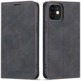 thumbnail image 1 of Premium PU Leather Flip Folio Case for iPhone 12 Pro Max 6.7 inch 2020, Protective Case with Kickstand Card Slot Holder Hidden Magnetic Closure Shockproof Wallet Cover - Black, 1 of 15