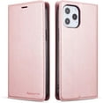 thumbnail image 1 of Premium PU Leather Flip Folio Case for iPhone 13 6.1 inch, Protective Case with Kickstand Card Slot Holder Hidden Magnetic Closure Shockproof Wallet Cover - Rose Gold, 1 of 15