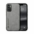 thumbnail image 1 of Premium PU Leather + TPU Back Case for Samsung Galaxy A14 5G, Luxury Thin Fit Shockproof Drop Protective Skin Friendly Support Magnetic Car Mount Case Cover for Samsung Galaxy A14 5G, Lightgray, 1 of 7