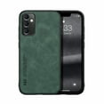 thumbnail image 1 of Premium PU Leather + TPU Back Case for Samsung Galaxy A15, Luxury Thin Fit Shockproof Drop Protective Skin Friendly Support Magnetic Car Mount Case Cover for Samsung Galaxy A15, Green, 1 of 7