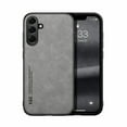 thumbnail image 1 of Premium PU Leather + TPU Back Case for Samsung Galaxy A17 5G, Luxury Thin Fit Shockproof Drop Protective Skin Friendly Support Magnetic Car Mount Case Cover for Samsung Galaxy A17 5G, Lightgray, 1 of 7