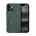 thumbnail image 1 of Premium PU Leather + TPU Back Case for iPhone 12, Luxury Thin Fit Shockproof Drop Protective Skin Friendly Support Magnetic Car Mount Case Cover for iPhone 12, Green, 1 of 7