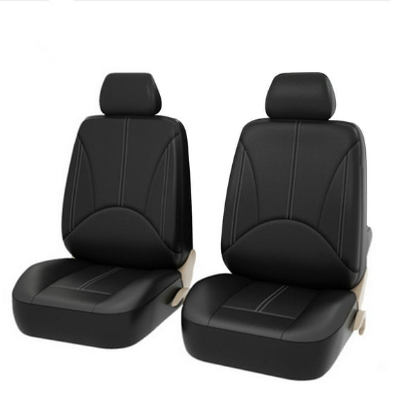 Premium PU Leather Universal Car Seat Covers - Front and Back Seat Cover Set - Fine Finish - Protect and Enhance Auto Interior