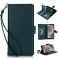 thumbnail image 1 of Premium PU Leather Wallet Case for Google Pixel 6 Pro, Classic with Card Slots Magnetic Closure RFID Protection Wrist Strap Kickstand Shockproof Flip Case Cover for Google Pixel 6 Pro, Green, 1 of 6