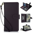 thumbnail image 1 of Premium PU Leather Wallet Case for Google Pixel 6a, Classic with Card Slots Magnetic Closure RFID Protection Wrist Strap Kickstand Shockproof Flip Case Cover for Google Pixel 6a, Darkpurple, 1 of 6