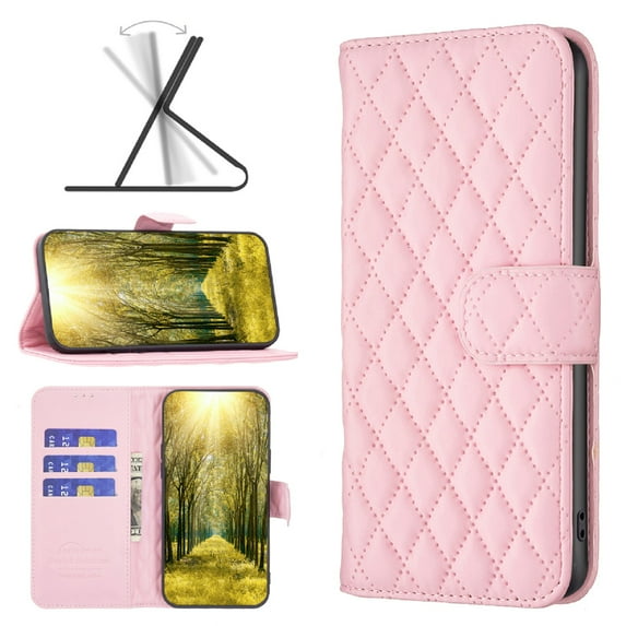 Premium PU Leather Wallet Case for iPhone XR (6.1 Inch), with Magnet Card Slots Adjustable Kickstand Flip Folio Cover for iPhone XR,Pink