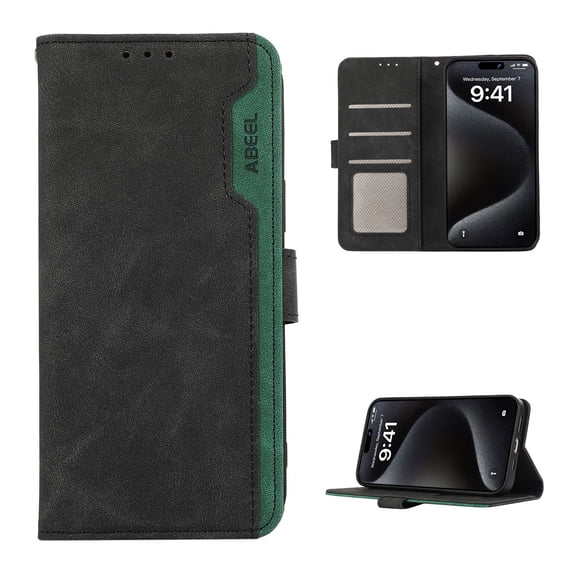 Premium PU Leather Wallet Case for iPhone 12 Pro Max, Luxury Slim Fit Card Slots Cash Pocket RFID Blocking Stylish Functional Flip Folio Phone Case Cover for iPhone 12 Pro Max, Black