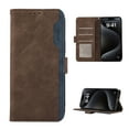 thumbnail image 1 of Premium PU Leather Wallet Case for iPhone 13 Pro Max, Luxury Slim Fit Card Slots Cash Pocket RFID Blocking Stylish Functional Flip Folio Phone Case Cover for iPhone 13 Pro Max, Brown, 1 of 6