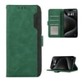 thumbnail image 1 of Premium PU Leather Wallet Case for iPhone 14 Pro Max, Luxury Slim Fit Card Slots Cash Pocket RFID Blocking Stylish Functional Flip Folio Phone Case Cover for iPhone 14 Pro Max, Green, 1 of 6