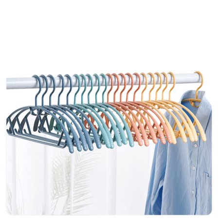 Premium PVC Coating Metal Hangers 20 Pack, Heavyduty, Non Slip Slimline, Suit Jacket T Shirt Hangers, Gold Hooks, Space Saving Clothes Hanger(White)