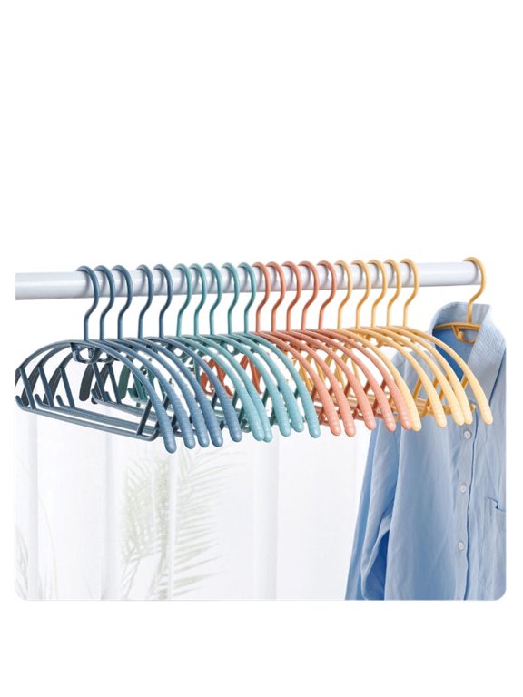 Premium PVC Coating Metal Hangers 20 Pack, Heavyduty, Non Slip Slimline, Suit Jacket T Shirt Hangers, Gold Hooks, Space Saving Clothes Hanger(White)