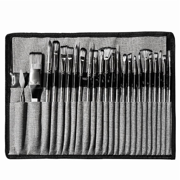 Premium Paintbrush Carrying Bag Set in Elegant Fabric for Creative Professionals