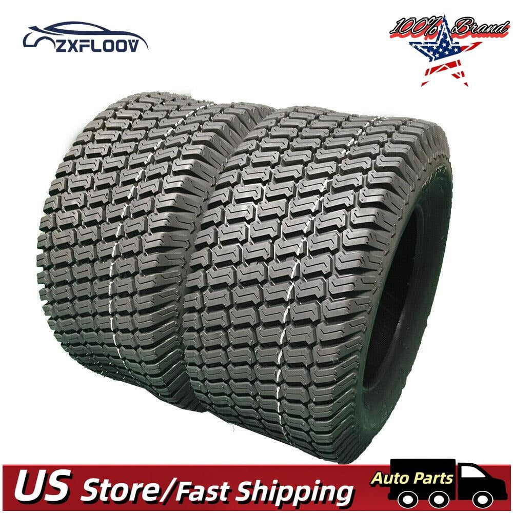 Premium Pair of 16x6.50-8 P332 Tubeless Riding Lawn Mower Turf Tires ...